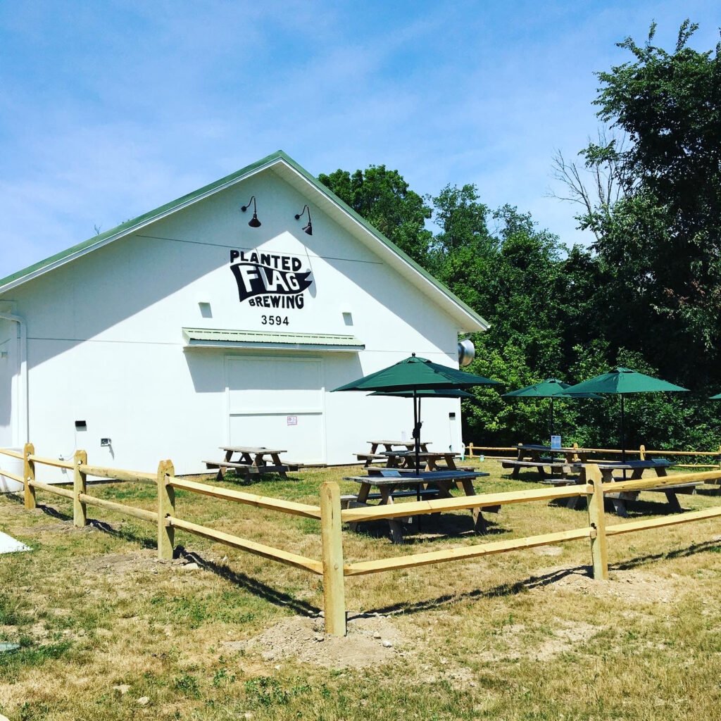 Planted Flag patio and building